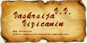 Vaskrsija Vizićanin vizit kartica